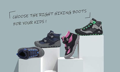 Mishansha Kids Hiking Boots Toddler Girls Boys Hiking Shoes Water-Resistant Anti-Collision Non-Slip Athletic Outdoor Trekking Boots