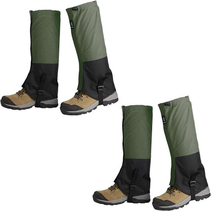 2 Pairs Leg Gaiters Adjustable Shoe Snow Boot Guard Gators for Running Shoe Gaiters, Trail Running Gaiters Sandproof
