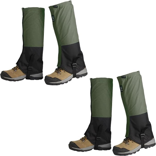 2 Pairs Leg Gaiters Adjustable Shoe Snow Boot Guard Gators for Running Shoe Gaiters, Trail Running Gaiters Sandproof