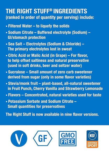 The Right Stuff Electrolyte Drink Concentrate - 3 Pouch Box - Berry Blend