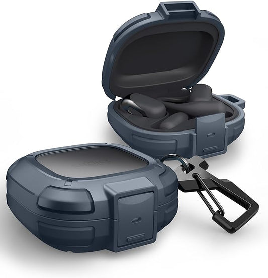 Dexnor for Shokz OpenFit 2 Case with Drop-Proof Lock, Shockproof Rugged Bumper Cases Protective