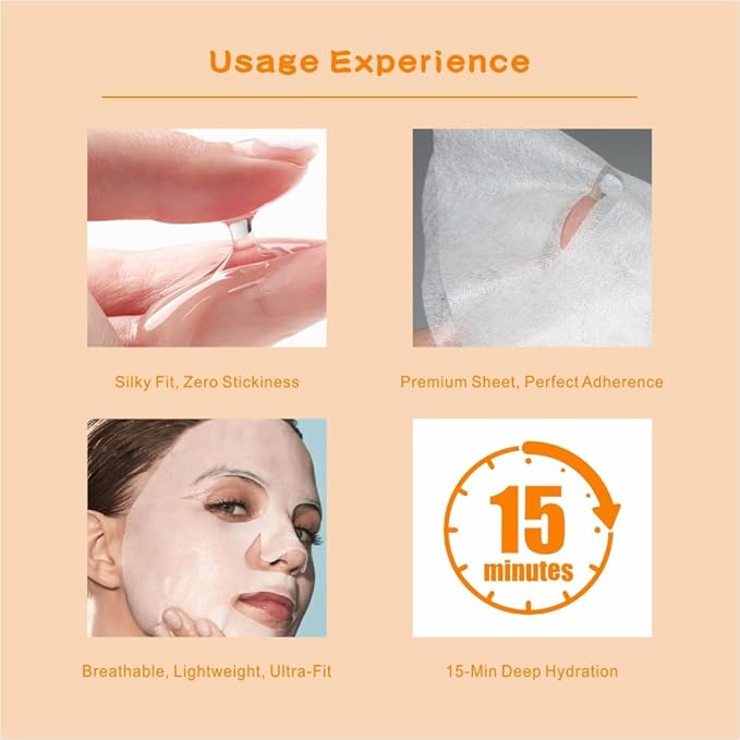 18 Pack Collagen Face Masks Skincare Bulk,Hydrating Spa Face Mask Beauty for Sensitive Skin,Sheet Mask for Skin Care, Facial Mask Sets Birthday Party Gifts for Women/Teen Girls/Kids