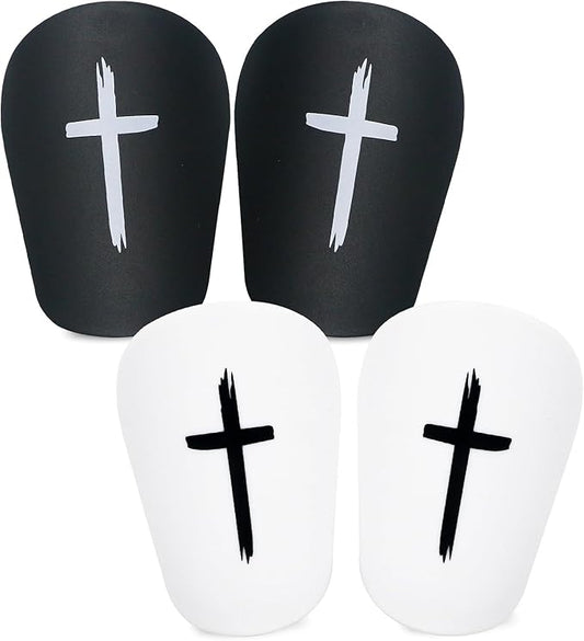 2 Pairs Mini Soccer Shin Guards for Kids Youth & Adults - Ultra Lightweight Small Shin Pads, Comfortable Fit for Football, Indoor Soccer, Training (3.15" x 1.97")