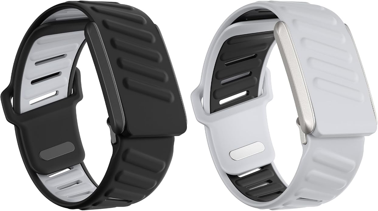 Sport Bicep Bands for Whoop 4.0-2 Pack Adjustable Silicone Breathable Wristbands Replacement Strap Compatible with Whoop 4.0/3.0 Sleep, Wearable Health, Fitness & Activity Tracker