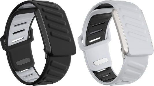 Sport Bicep Bands for Whoop 4.0-2 Pack Adjustable Silicone Breathable Wristbands Replacement Strap Compatible with Whoop 4.0/3.0 Sleep, Wearable Health, Fitness & Activity Tracker