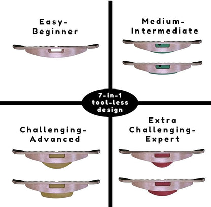 Blue Planet Balance Surfer | Bamboo Balance Board for Office, Standing Desks, Surfing, SUP, Yoga, Exercise! Includes 3 Balance Modules (EVA Foam)