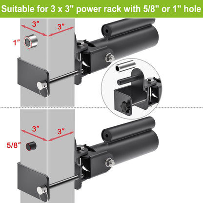 SELEWARE Landmine Attachment for 3"x3" Power Rack with 5/8" or 1" Hole