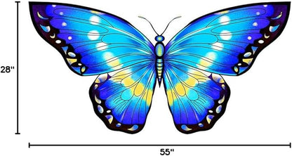 HONBO Butterfly Kites for Kids & Adults,55" x 28" Large Beginner Kite for Kids Ages 4-8,Easy to Fly for Beginners, Each Kite with 300ft Line Handle,Beach Kites for Outdoor Activities & Family Trip