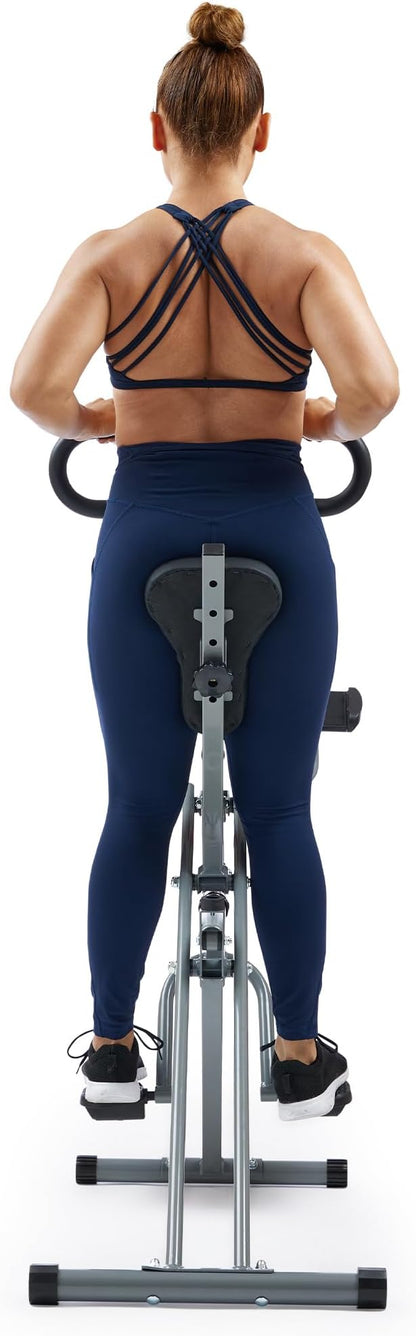 Sunny Health & Fitness Row-N-Ride PRO, Full Body Combo Squat Machine w/Optional Resistance Band, Easy Setup Ab Workout Exercise Equipment for Home, Whole Body Cardio, Optional SunnyFit App Connection