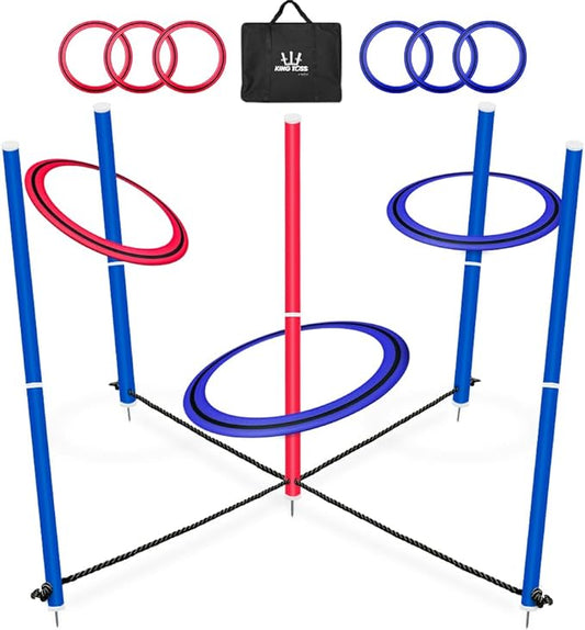 SWOOC Games - King Toss™ | Giant Ring Toss Game for Kids and Adults (4ft x 4ft) | Weatherproof