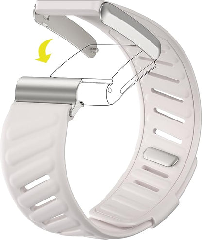 Comfort Durable Silicone Wristband Compatible with WHOOP 4.0 Band, Soft Silicone Sports Loop Strap for Men & Women, with U Shapped Connector