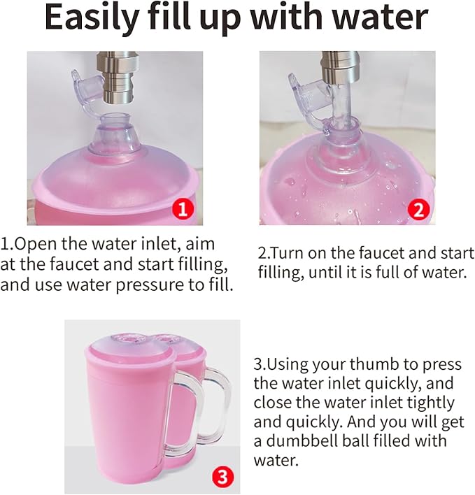 Water Dumbbells, Water Filled Training Dumbbells, Travel Weights Set, Adjustable Weights to 4-30 Lbs/Pair, Portable Gym for Strength Training, Fitness and Shaping