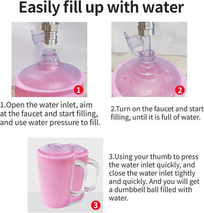 Water Dumbbells, Water Filled Training Dumbbells, Travel Weights Set, Adjustable Weights to 4-30 Lbs/Pair, Portable Gym for Strength Training, Fitness and Shaping