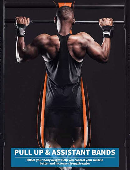 Pull Up Bands, Resistance Bands, Pull Up Assistance Bands Set for Men & Women, Exercise Workout Bands for Working Out, Body Stretching, Physical Therapy, Muscle Training