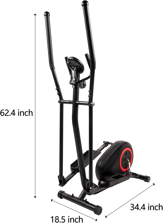 Elliptical Machine for Home Use, Compact & Quiet Elliptical Trainer, Low-Impact Exercise Equipment for Full-Body Cardio Workouts