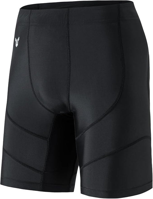 HUGE SPORTS Men's Rash Guard Swim Shorts Compression Swimming Jammer Cool Dry Active Swimsuit