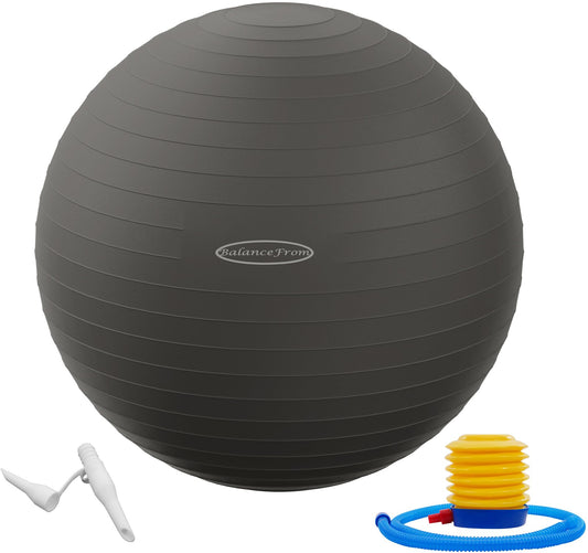 Fitvids Anti-Burst and Slip Resistant Exercise Ball Yoga Ball Fitness Ball Birthing Ball with Quick