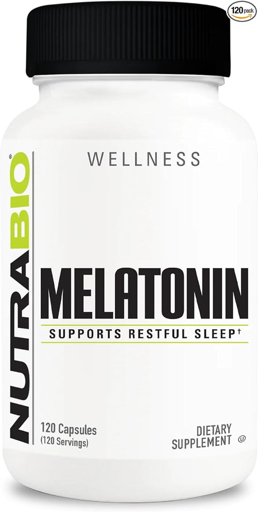 NutraBio Melatonin Pills- Sleep Aid Melatonin- 3mg Tablets- 120 Capsules