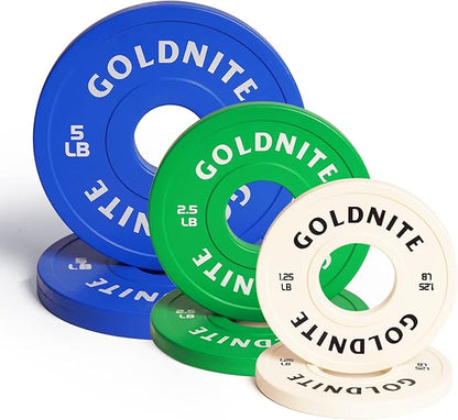 Change Plates Set 1.25LB 2.5LB 5LB Set Fractional Weight Plate Olympic Bumper Plates for Cross Training Steel Insert Strength Training Weight Plates