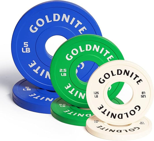 Change Plates Set 1.25LB 2.5LB 5LB Set Fractional Weight Plate Olympic Bumper Plates for Cross Training Steel Insert Strength Training Weight Plates