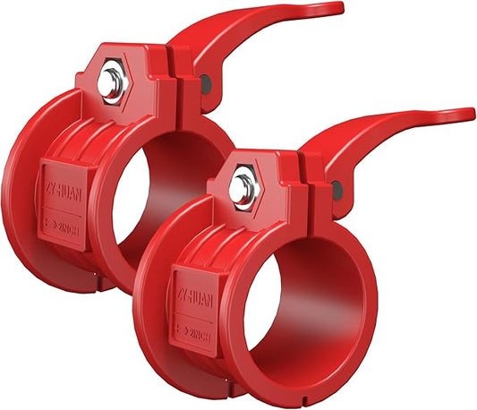 Olympic Barbell Clamps 2 inch Adjustable Barbell Clips Quick Release Pair of Locking Weight Clips for Bars