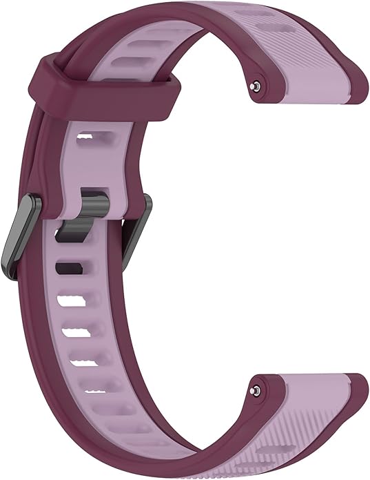 Compatible with Garmin Forerunner 165 Watch Band, 20mm Width Silicone Replacement Bands for Garmin Vivoactive 3 / Vivoactive 5 / Forerunner 55, 245, 645 Music Smartwatch