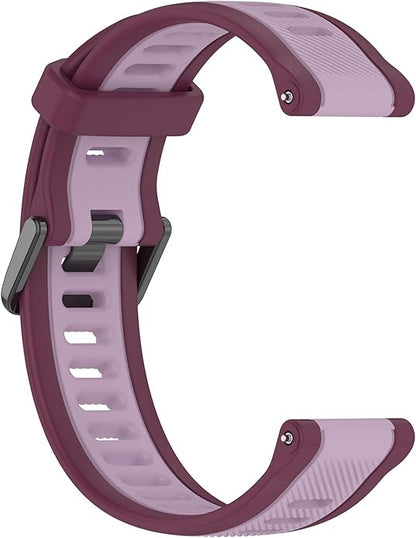 Compatible with Garmin Forerunner 165 Watch Band, 20mm Width Silicone Replacement Bands for Garmin Vivoactive 3 / Vivoactive 5 / Forerunner 55, 245, 645 Music Smartwatch