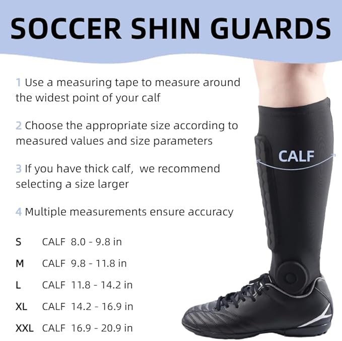 Soccer Shin Guards, Soccer Shin Guard Pads with Calf and Ankle Protection, SoccerProtective Equipment for Youth and Adult, SoccerAccessories for Boys and Girls