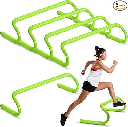5 Pcs Speed Agility Training Hurdles Detachable Durable Equipment Plyometric and All Purpose Speed Training Hurdle Equipment for Athletes Soccer Basketball