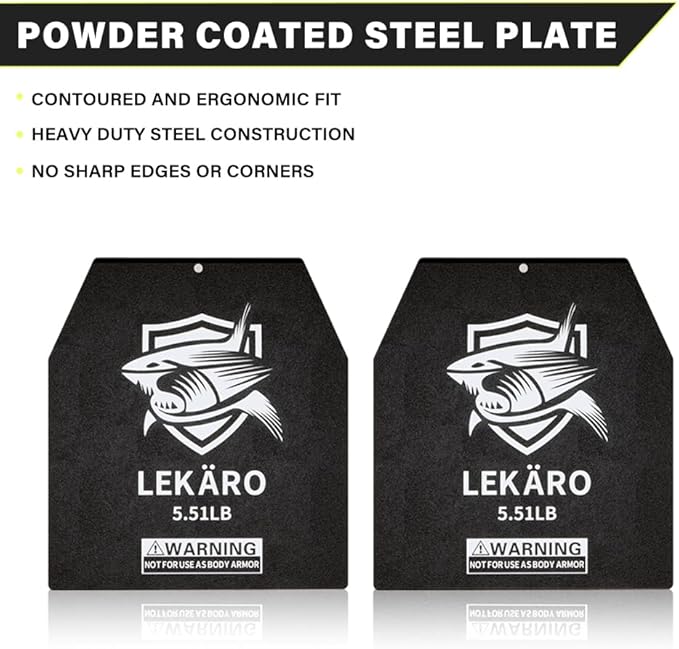 Weighted Vest Plates 5.51/8.81/15.43/20.94LB Pair for Weight Vests, Strength Training, Heavy Workout, Fitness, Running