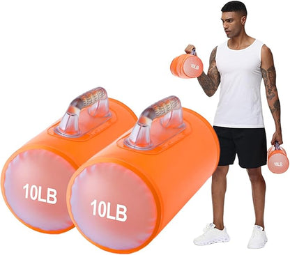 Water Dumbbells, Water Filled Training Dumbbells, Travel Weights Set, Adjustable Weights to 4-30 Lbs/Pair, Portable Gym for Strength Training, Fitness and Shaping