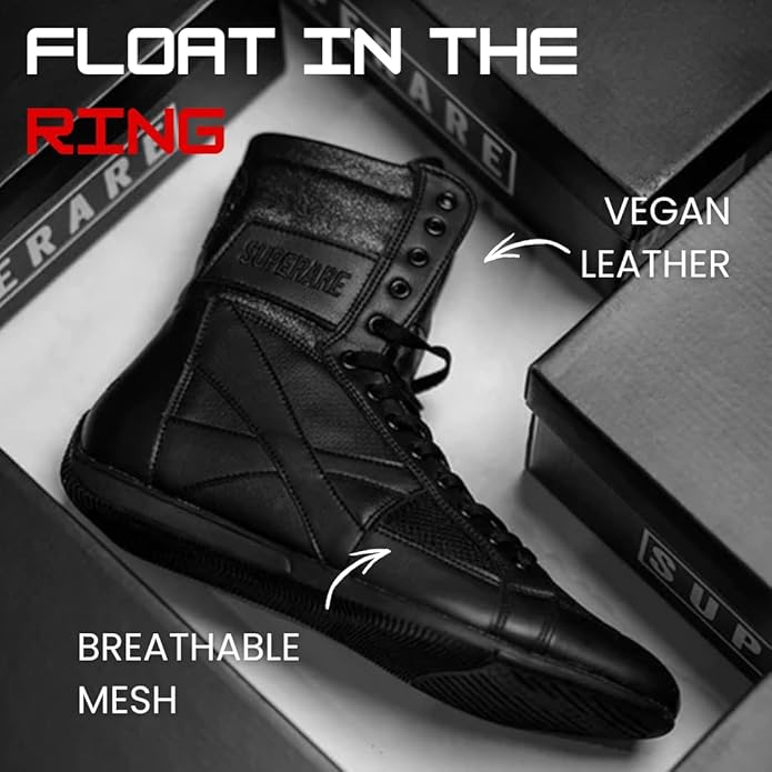 Superare Boxing Shoes ??MMA Kick Boxing Pro Fighting Boots and Training Workout Shoes for Men and Women