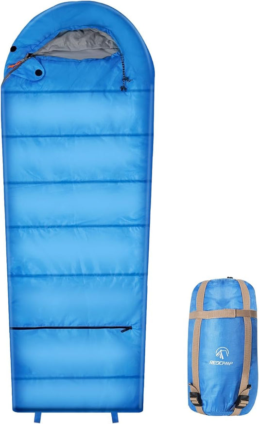 REDCAMP Kids Mummy Sleeping Bag for Camping, 3 Season Cold Weather Sleeping Bag Fit Boys,Girls &