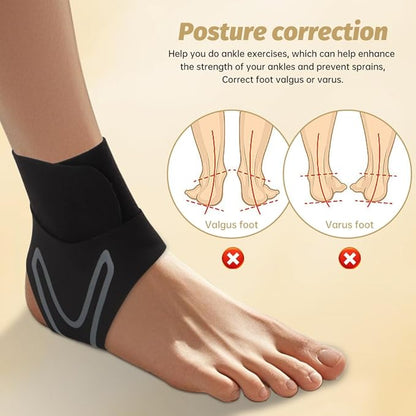 Ankle Balance Board Foot Strengthener, Single Foot Balance Board with 1 pair Ankle-protectors for Relieving Sprained Ankle/Stability Training/Posture Corrector