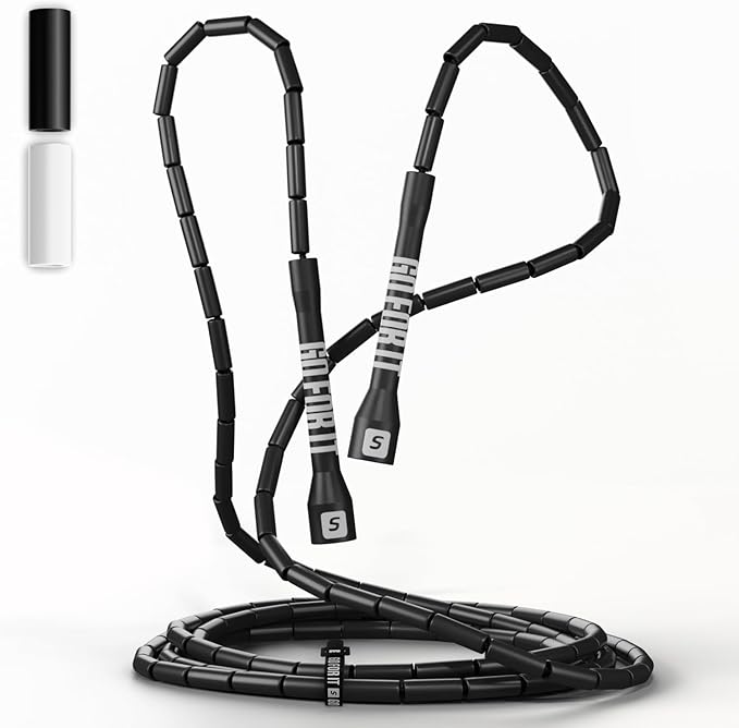 Sportbit Elite Beaded Jump Rope - Adjustable Speed Rope for Fitness, CrossFit, Boxing - Tangle-Free, Lightweight