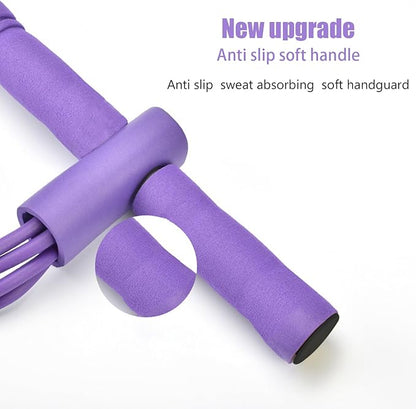 21 Fitness Resistance Bands-4 Tube Pedal Ankle Puller,Pedal Resistance Band with Handle,Resistance Bands,Strength Training, Tummy, Waist, Arm, Leg Slimming, Home Gym Exercise Equipment