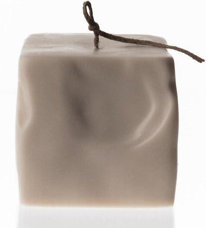 LAWA Raw Block Candle - Beautiful Handmade Pillar Scented Soy Wax Elegant Aesthetic Candle Housewarming Gift Home Room Shelf Decor Idea (Light Beige, Small)
