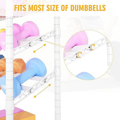 S3 Dumbbells Rack Storage Rack, Portable Home Gym Storage, Yoga Mat Storage, and Weight Rack Organizers for Gym Studio