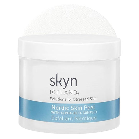 Skyn ICELAND Nordic Facial Peeling Pads With AHA and BHA. Exfoliating Toner for Breakout Prone