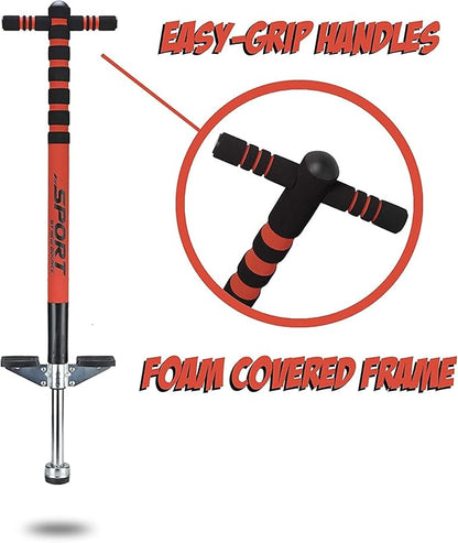 New Bounce Pogo Stick for Kids - Pogo Sticks, 40 to 80 Lbs - Sport Edition, Quality, Easy Grip, PogoStick for Hours of Wholesome Fun