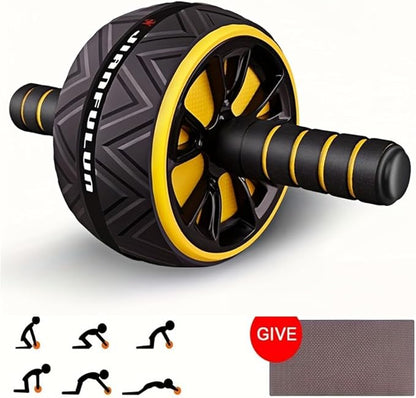 Ab Roller Wheel - Core & Chest Muscle Training Wheel, Abs Workout Equipment, Fitness Equipment for Home Gym, Wider Ab Machine with Knee Pad Accessories