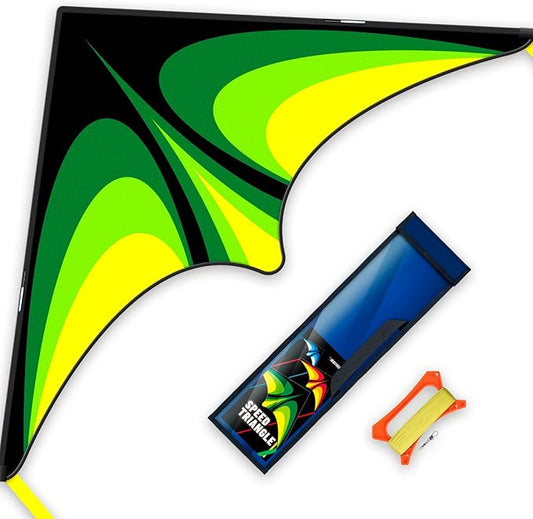 Delta Kite for Kids & Adults，Easy to Fly,Single Line Beach and Park Kite for Family Outdoor Games &