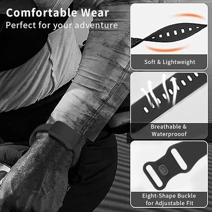 Silicone Watch Bands for WHOOP Watch 4.0, Sports Wristband Straps Compatible with the Whoop 3.0 - Easy to Use and Adjustable, Waterproof and Sweatproof