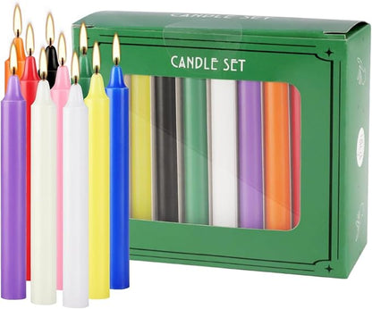 40 Pack Spell Chime Candles-4 Inch Multi-Colored Taper Candles Sticks-for Home Decor Kitchen Decor Wedding Decoration-10 Colours