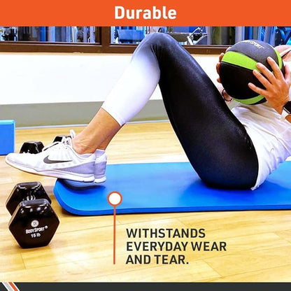 Body Sport Non-Slip Exercise Mat for Men & Women, Thick Foam Surface for Yoga, Pilates, Fitness & Aerobic Workouts