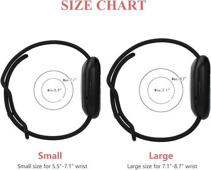 Compatible with Fitbit Versa 4 / Fitbit Versa 3 / Fitbit Sense/Sense 2 Bands, Soft Silicone Replacement band for Women Men 2 Pack