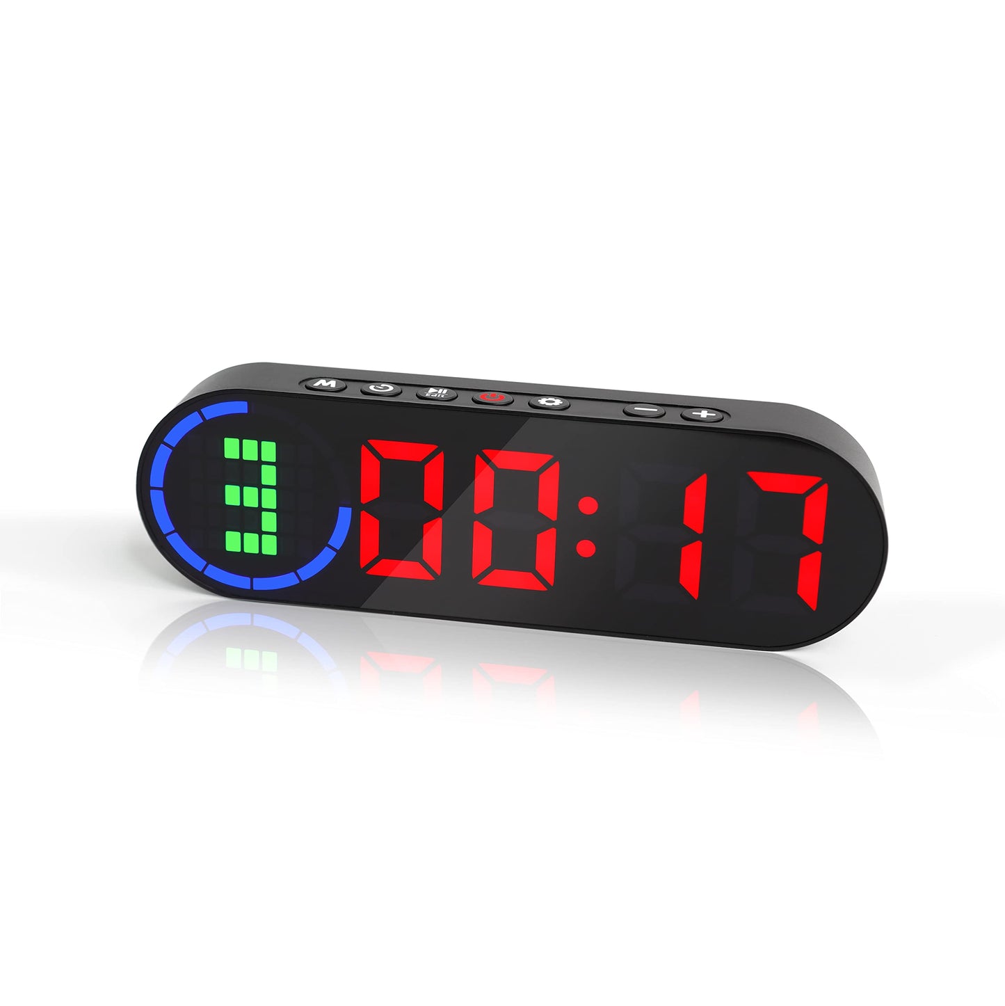 LUCORB Portable Gym Timer for Home Gym Interval Timer for Workout with Time Progress Bar/Rounds