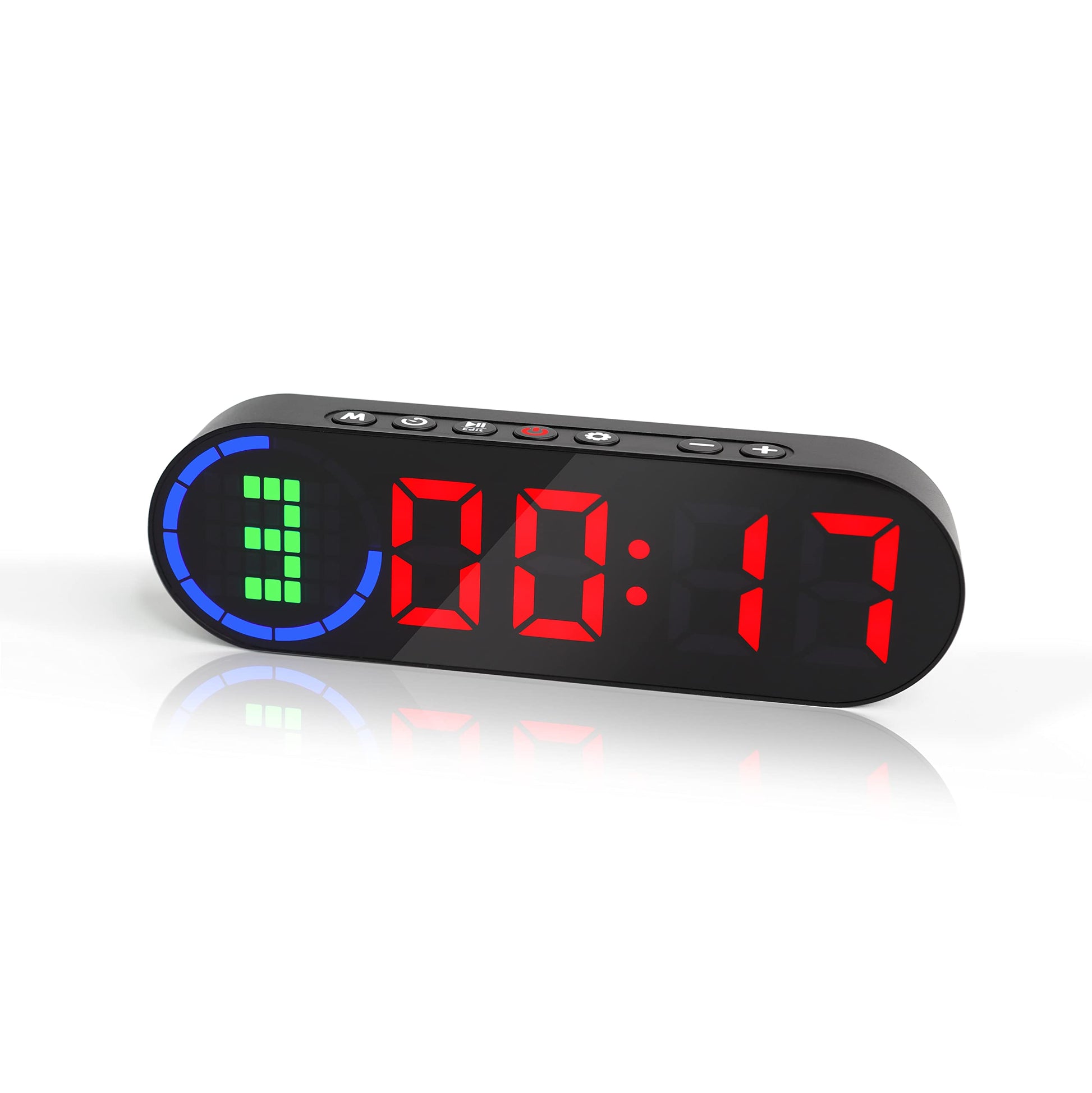 LUCORB Portable Gym Timer for Home Gym Interval Timer for Workout with Time Progress Bar/Rounds