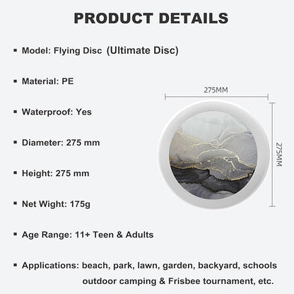Phoenix Outdoor Flying Disc Fire Phoenix Black Ultimate Disc 175g for Boys Girls Men Women Birthday Christmas