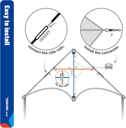 Delta Kite Two Set for Kids and Adults,Easy to Fly Outdoor Fun Kites, Perfect for Beaches and Parks,Ideal Kids Kite and Adult Kites for Family Fun